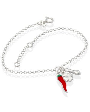 Pulseira AG Elo Portugues p/ Amuletos de Protecao - G3 - 23mm x 200mm - 2.86gr