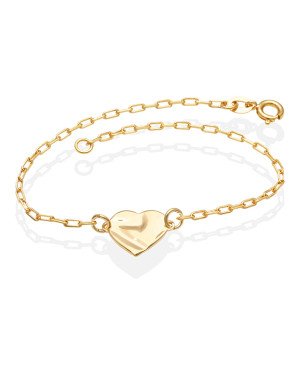 Pulseira Cartie Coracao Textura Organica  - CE - 10mm x 200mm - 1.50gr
