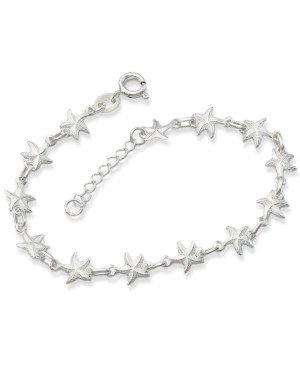 Pulseira AG c/ 13 Estrelas do Mar Macica - G3 - 6mm x 180mm - 3.07gr
