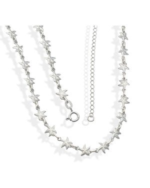 Choker AG c/ 25 Estrelas do Mar Macica  - G3 - 6mm x 450mm - 6.01gr