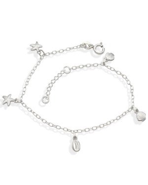 Pulseira AG p/ 5 Diversos Mar Macicos - G3 - 10mm x 200mm - 2.09gr