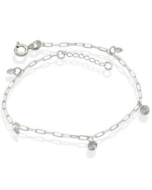 Pulseira AG Cartie p/ 5 Pedras Cristal - G5 - 6mm x 200mm - 1.83gr
