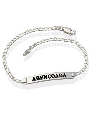 Pulseira AG 5x1 Chapa "Abencoada" p/ Resina  - G5 - 5mm x 180mm - 3.21gr