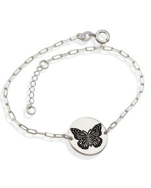 Pulseira AG Borboleta "Grande Coisas Comecam Pequenas" (Resina Frente/Verso) - G3 - 15mm x 200mm - 2.70gr