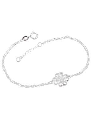 Pulseira AG Cingapura p/ Trevo Riscado 12mm - G3 - 12mm x 200mm - 2.40gr