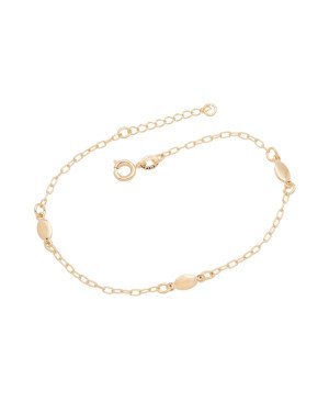 Pulseira p/ 3 Ovais 6mm Lisos Macicos  - CE - 6mm x 200mm - 1.74gr