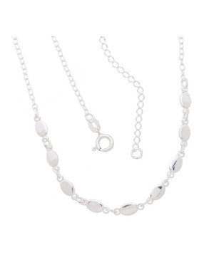 Choker AG Corrente Cadeado c/ 9 Redondos 6mm Macicos  - G3 - 6mm x 400mm - 4.60gr