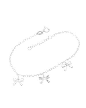 Pulseira AG p/ 2 Lacos 8mm Liso c/ Laco 8mm Diamantado - G3 - 10mm x 200mm - 1.66gr