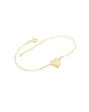 Pulseira Cartie c/ Coracao 12mm Onda  - CE - 12mm x 200mm - 1.90gr