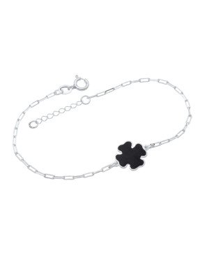 Pulseira AG Cartie c/ Trevo 12mm c/ Resina  - G5 - 12mm x 200mm - 2.04gr