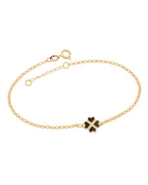 Pulseira Elo Portugues c/ Trevo c/ Resina 9mm - CE - 9mm x 200mm - 1.90gr