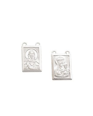 Quadrado Prata S.C. Jesus e N. Sr. do Carmo  - G3 - 10mm x 16mm - 1.40gr