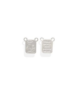 Quadrado AG N.S do Carmo c/ Oracao "Pela Graca" - G5 - 6mm x 8mm - 0.56gr