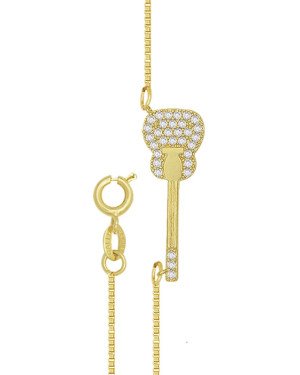 Gargantilha Fundicao - 31 Zirconia - Guitarra 30mm - 00 - 30mm x 450mm - 3.00gr