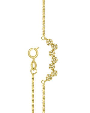 Gargantilha Fundicao - 42 Zirconia - Florzinha  - 00 - 22mm x 450mm - 2.50gr