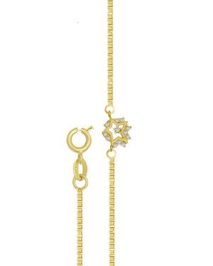 Gargantilha Fundicao - 12 Zirconia - Estrelinha Deslocada 7mm - 00 - 7mm x 450mm - 2.10gr