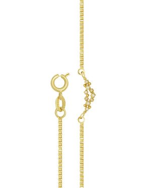 Gargantilha Fundicao - 9 Zirconia - Diversas Estrelinhas - 00 - 11mm x 450mm - 2.00gr