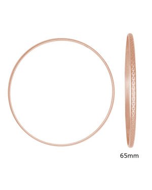 Bracelete 3mm 1/2 Cana c/ Losango Diamantado - 00 - 67mm x 23mm - 6.31gr